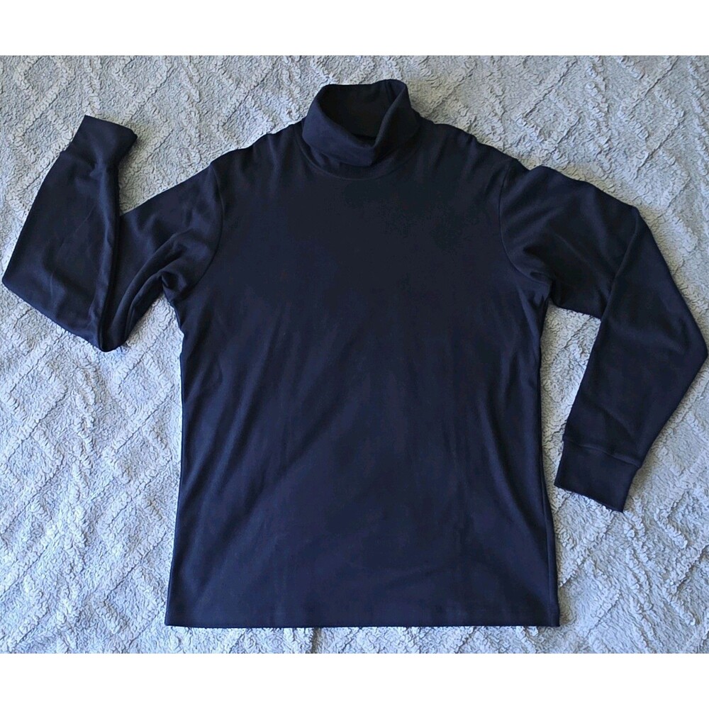 Uniqlo Men’s Black Solid Turtleneck Pullover Sweater Long Sleeve Size M